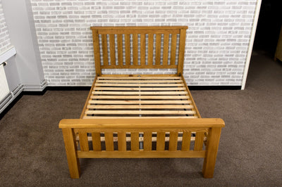 Duddon Oak Slatted Bed 4'6 - The Sofa Group