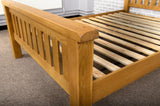 Duddon Oak Slatted Bed 4'6 - The Sofa Group
