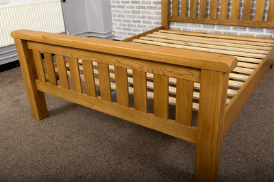 Duddon Oak Slatted Bed 4'6 - The Sofa Group