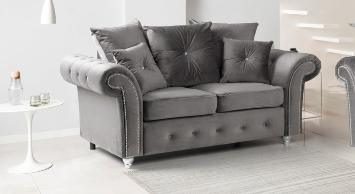 Napoli Grey 2 Seater Sofa