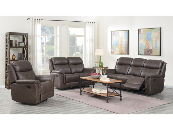 Potland Rustic Brown 3 Seater Sofa