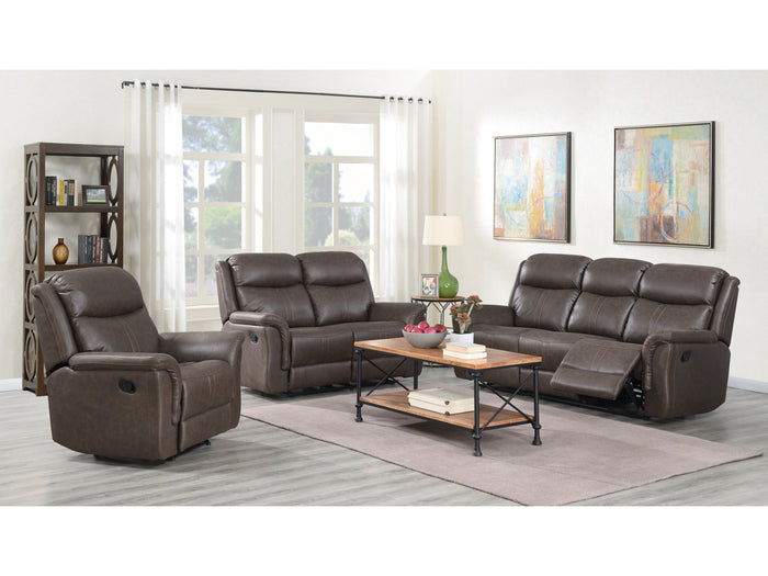 Potland Rustic Brown 3 Seater Sofa