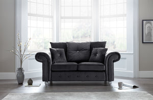 Napoli Black 2 Seater Sofa