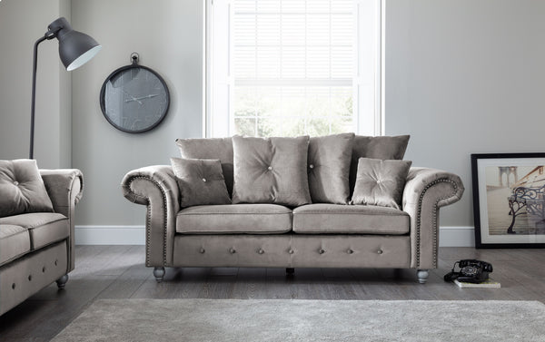 Napoli Grey 3 Seater Sofa