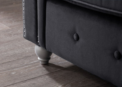 Napoli Black 3 and 2 Seater Set